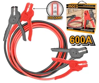 Booster cable with lamp