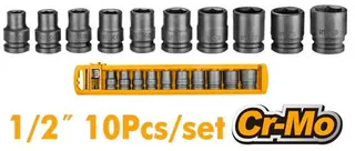 10 Pcs 1/2" DR. Impact socket set