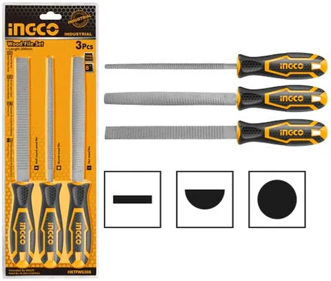3 Pcs wood file set
